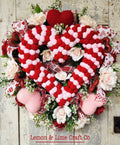PomPom Heart Valentine Wreath