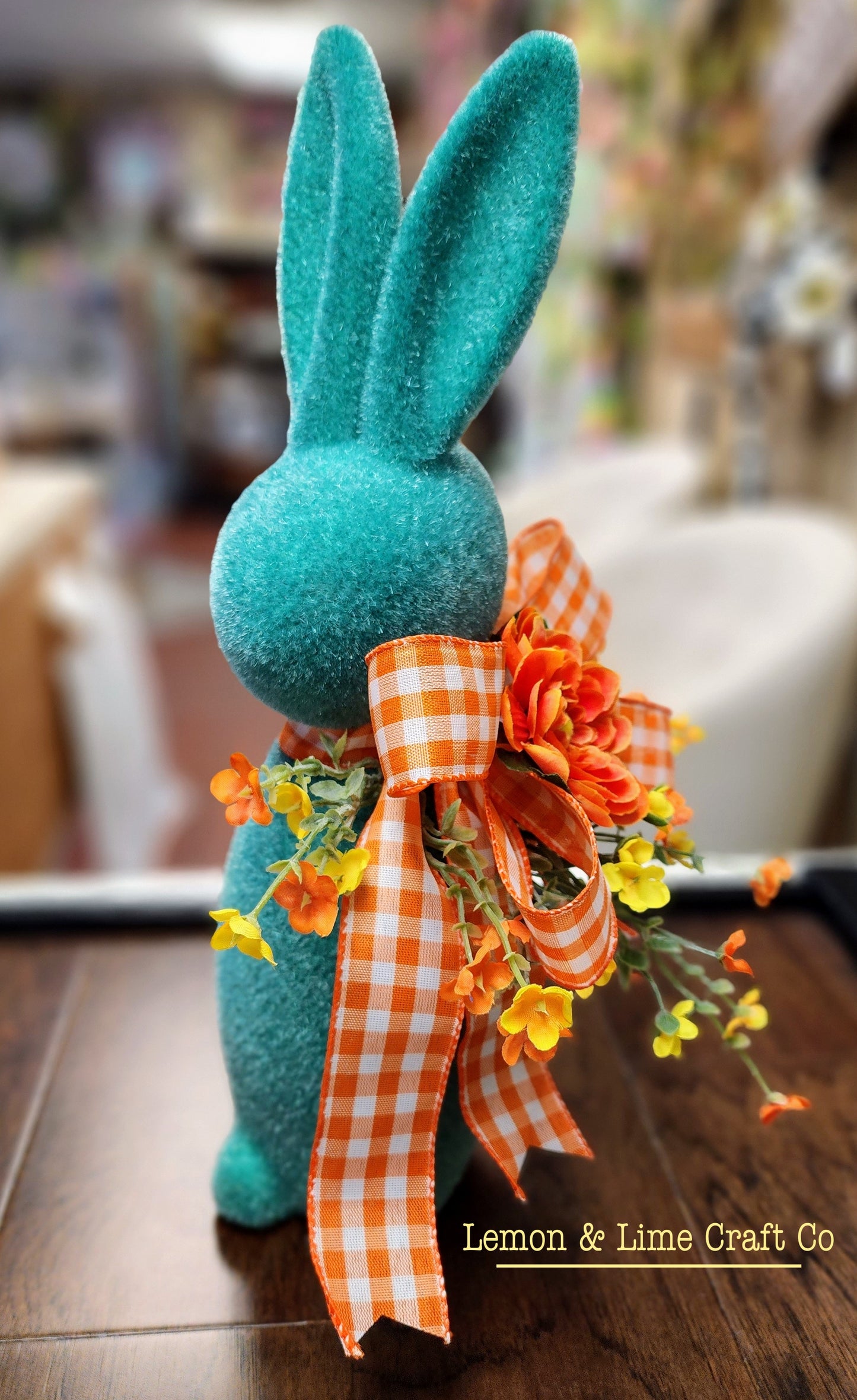 Flocked Bunny Arrangement