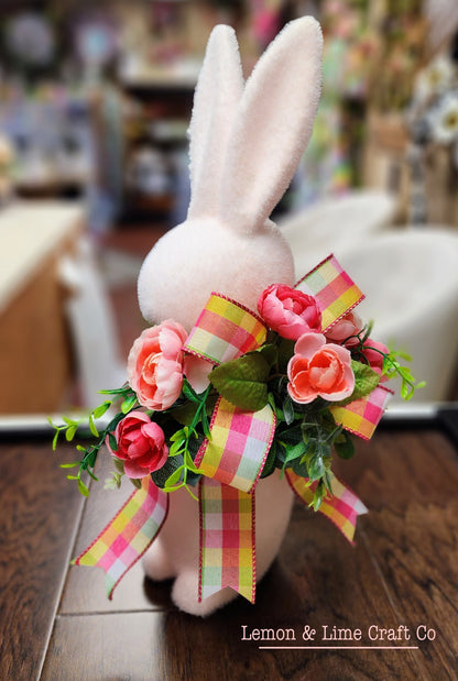 Flocked Bunny Arrangement