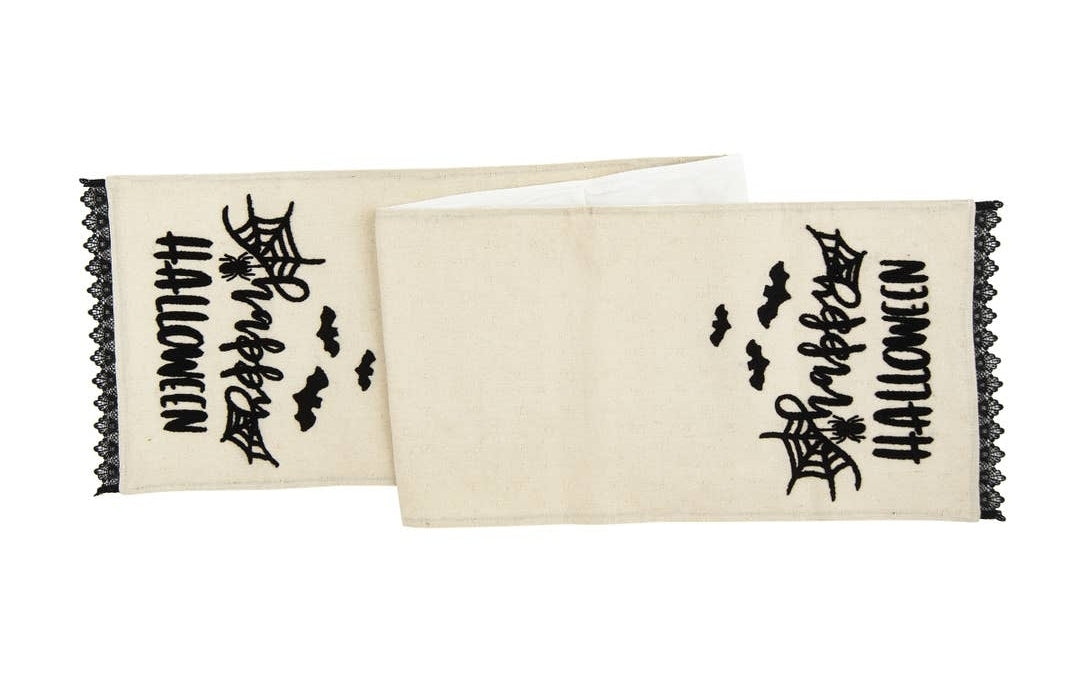 Happy Halloween Black and White Runner