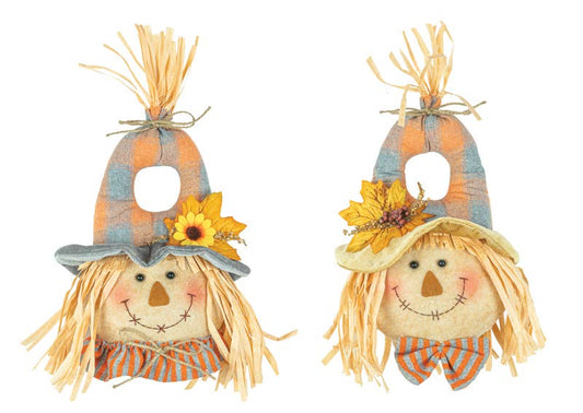 Fall Plaid Scarecrow Doorknob Hanger