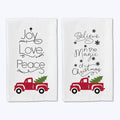 Cotton Christmas Truck with Tree Kitchen Towel *50% OFF*