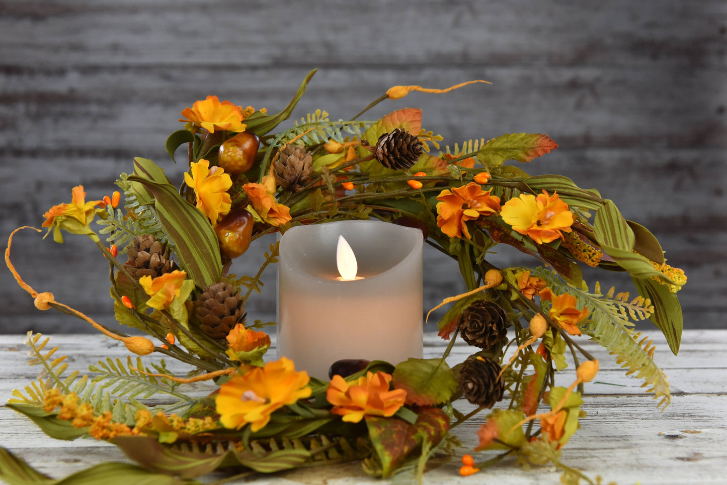 Harvest Woods Candle Ring - 6.5"