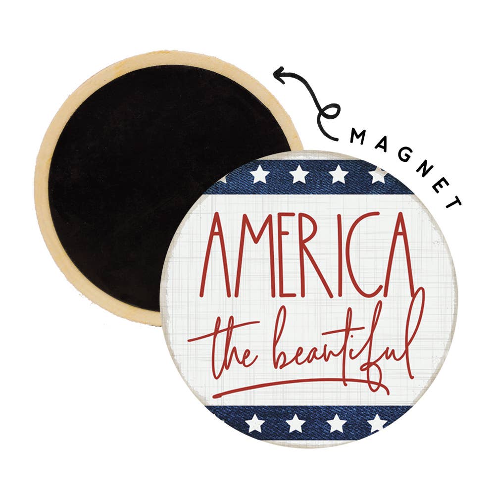 America The Beautiful - Round Magnets