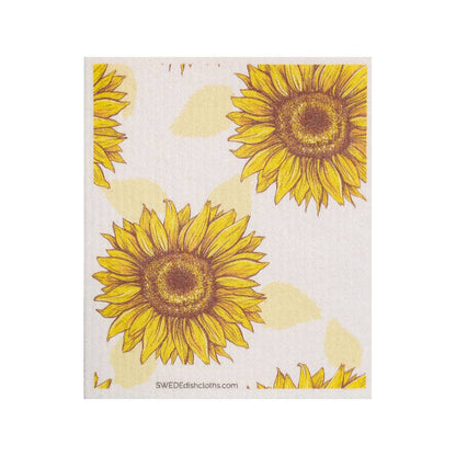 Blooming Sunflower Swedish Dishcloth