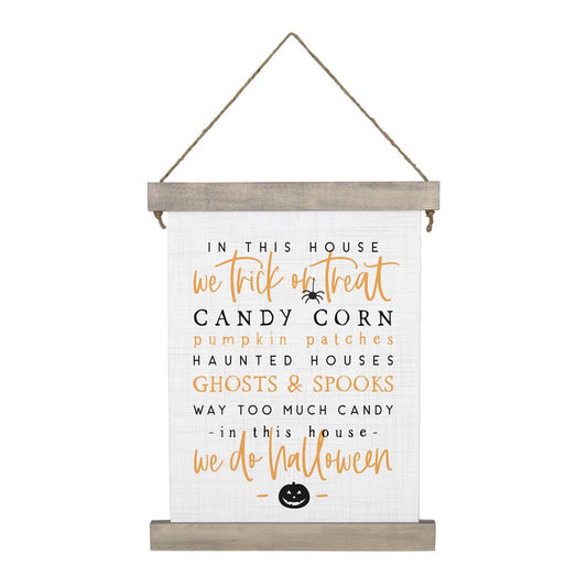 In This House Halloween - Hanging Canvas