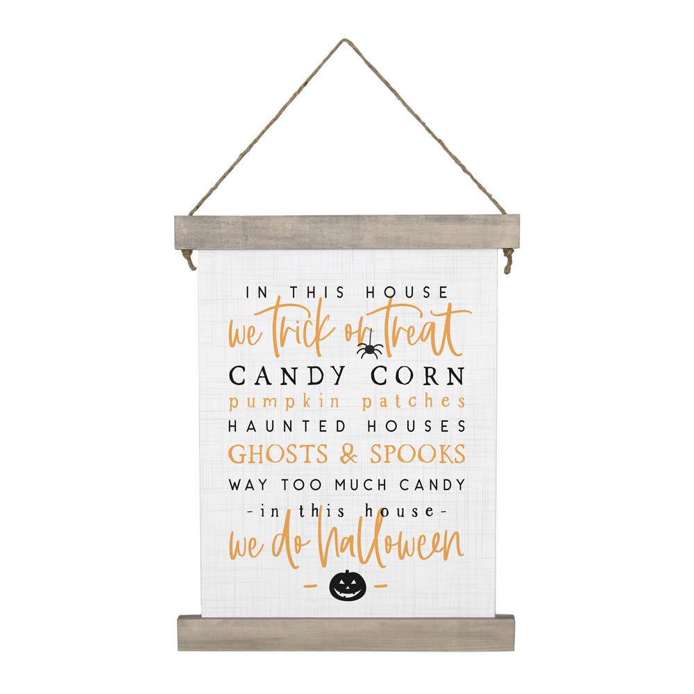 In This House Halloween - Hanging Canvas