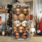 Autumn Color Christmas Ornament Bundle, Assorted 35 Pieces