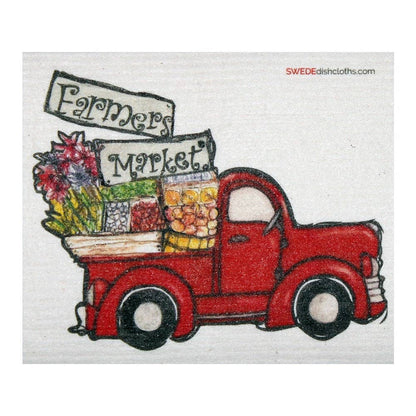 Farmers Market Truck Swedish Dishcloth