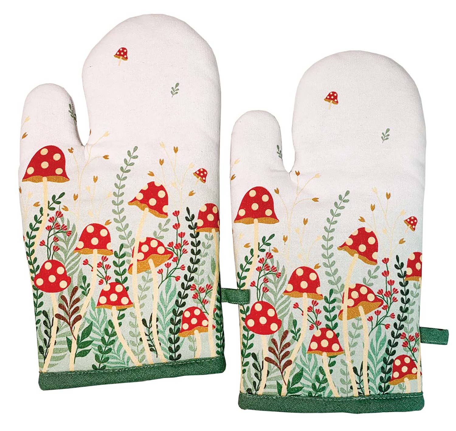 Mushroom Garden Oven Mitt Pair
