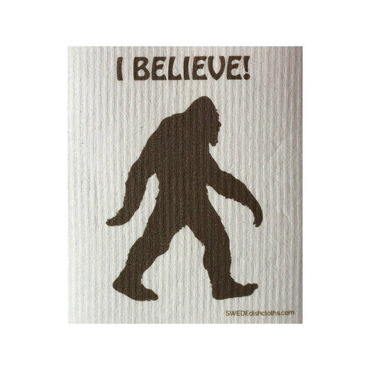I Believe Bigfoot Swedish Dishcloth
