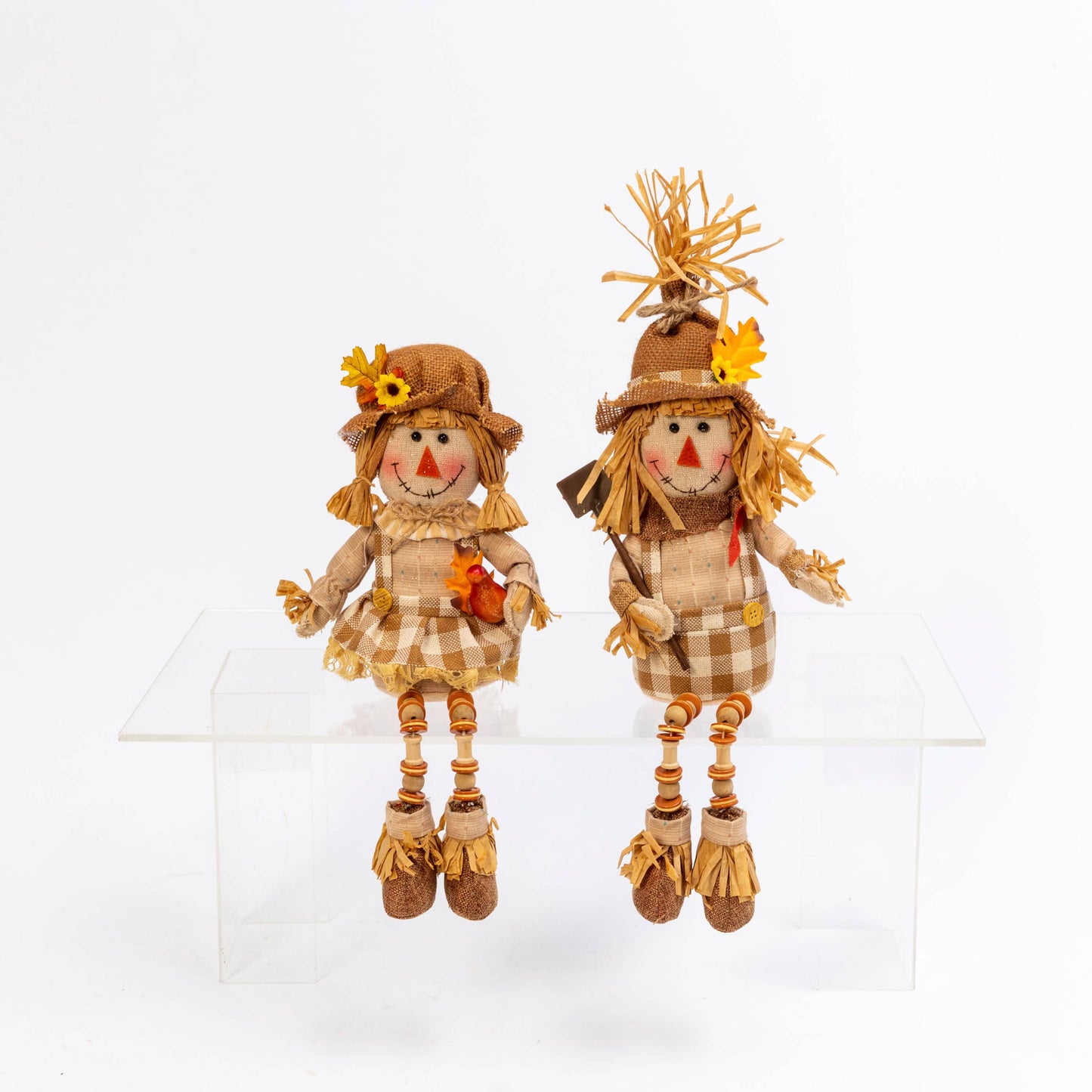 16"H Plush Scarecrow Shelf Sitters