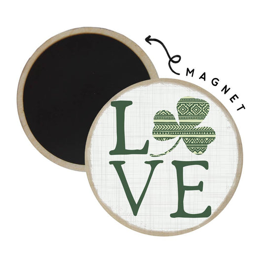 Love Shamrock - Round Magnet