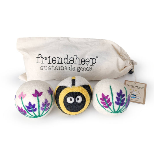 Lavender Fields w/Bee Eco Dryer Balls (Set of 3)