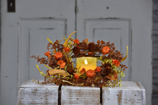Pumpkin Harvest Candle Ring - 4.5"