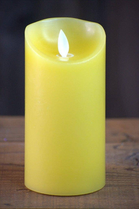 Yellow Timered Moving Flame LED Candle