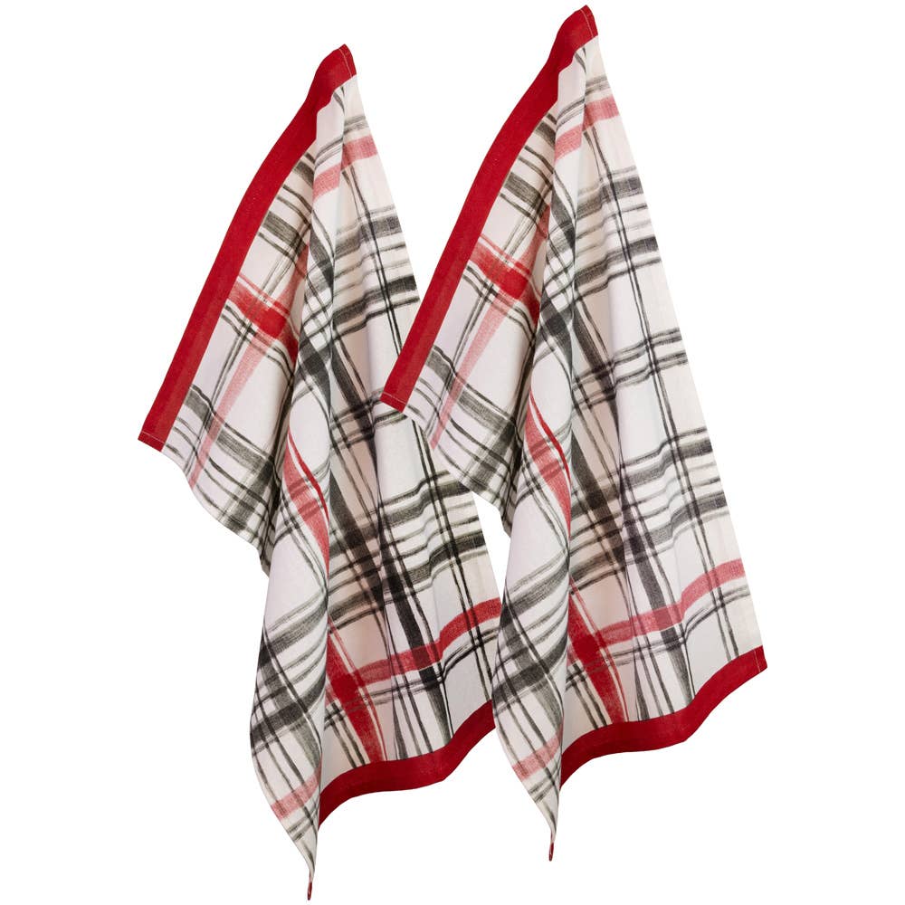Boston Plaid Christmas Tea Towels - Set of 2 *50% OFF*