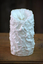 Bumpy White Moving Flame LED Candle