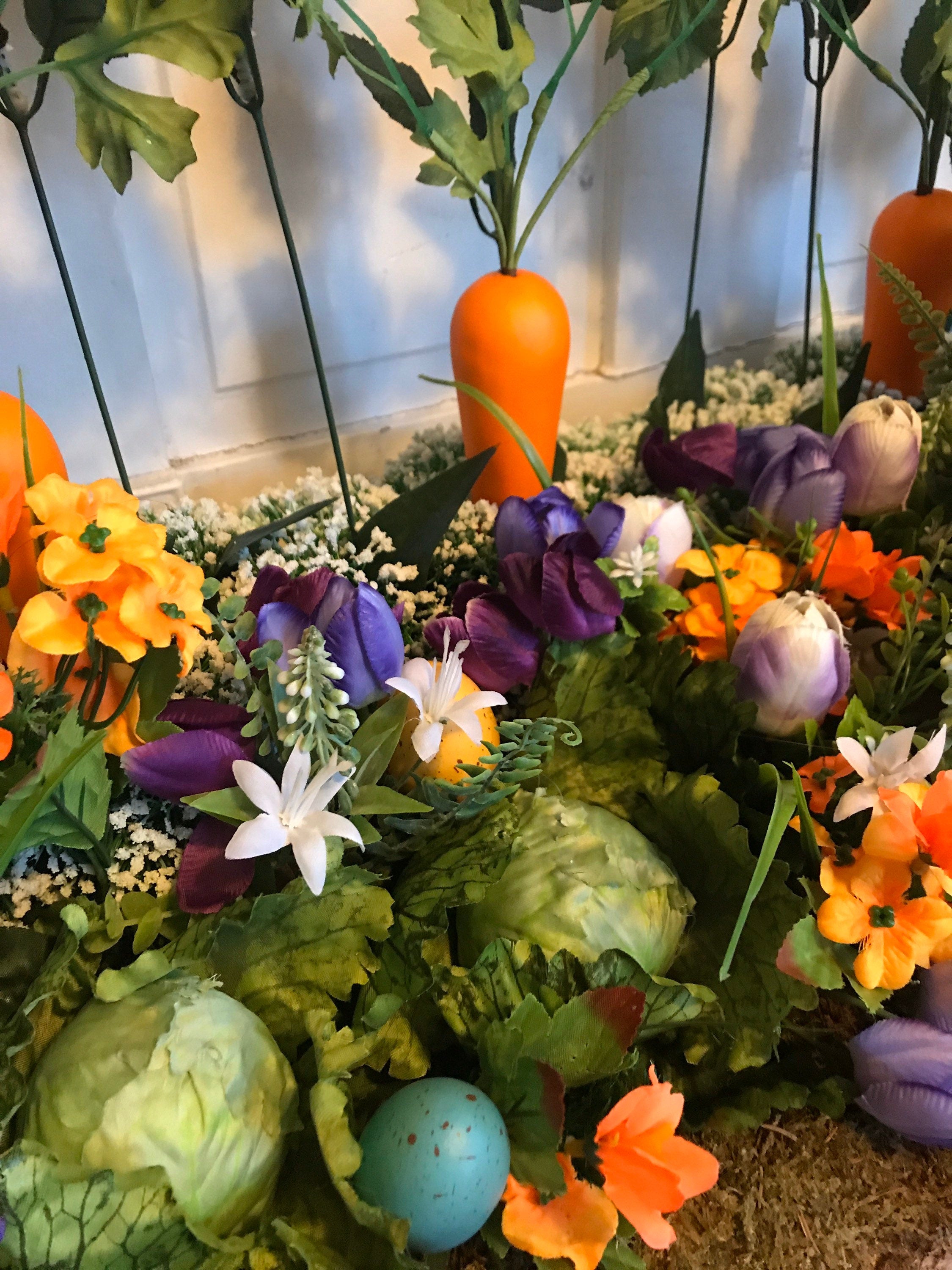 Large Easter Bunny Garden Tablescape