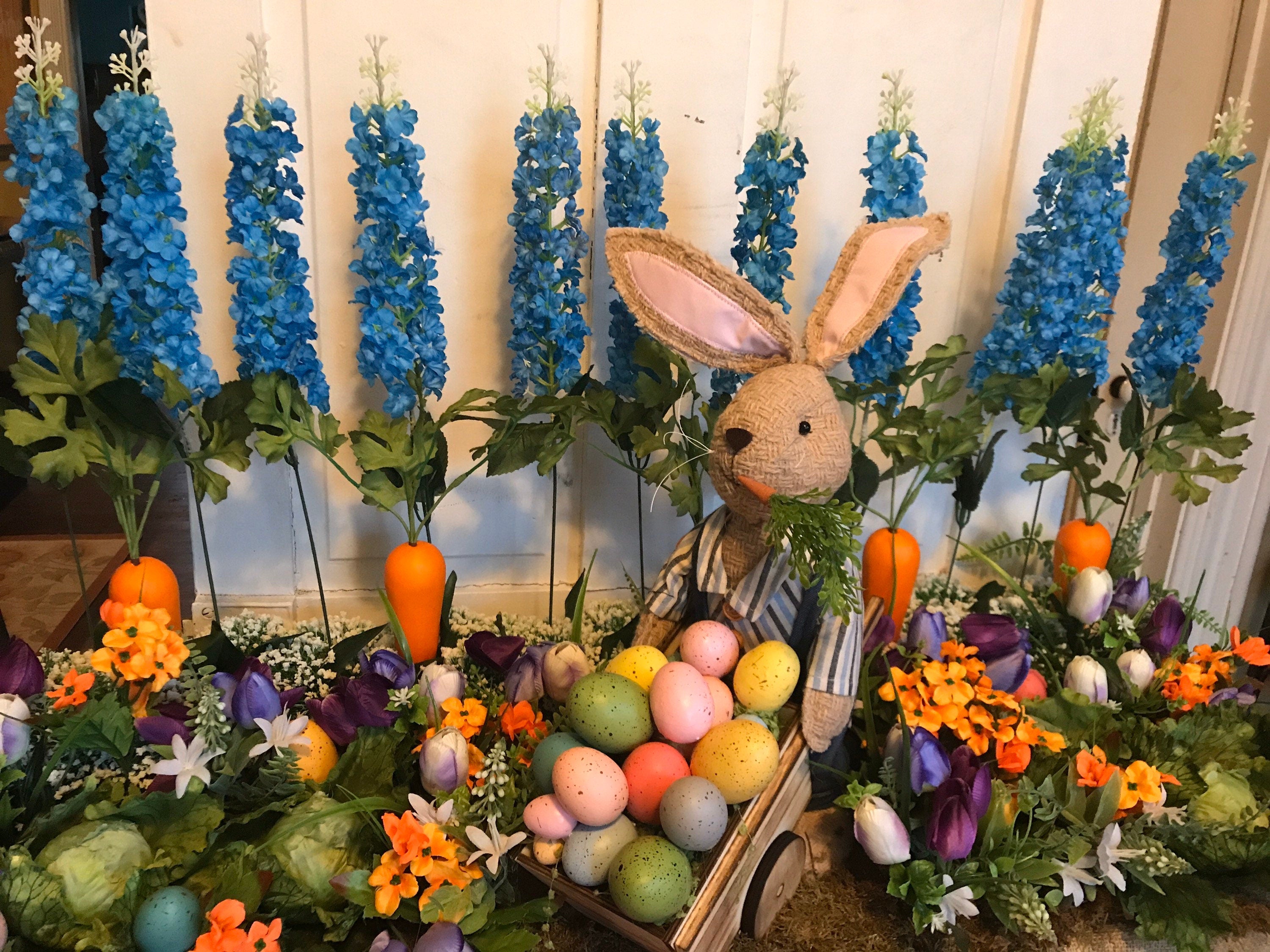 Large Easter Bunny Garden Tablescape