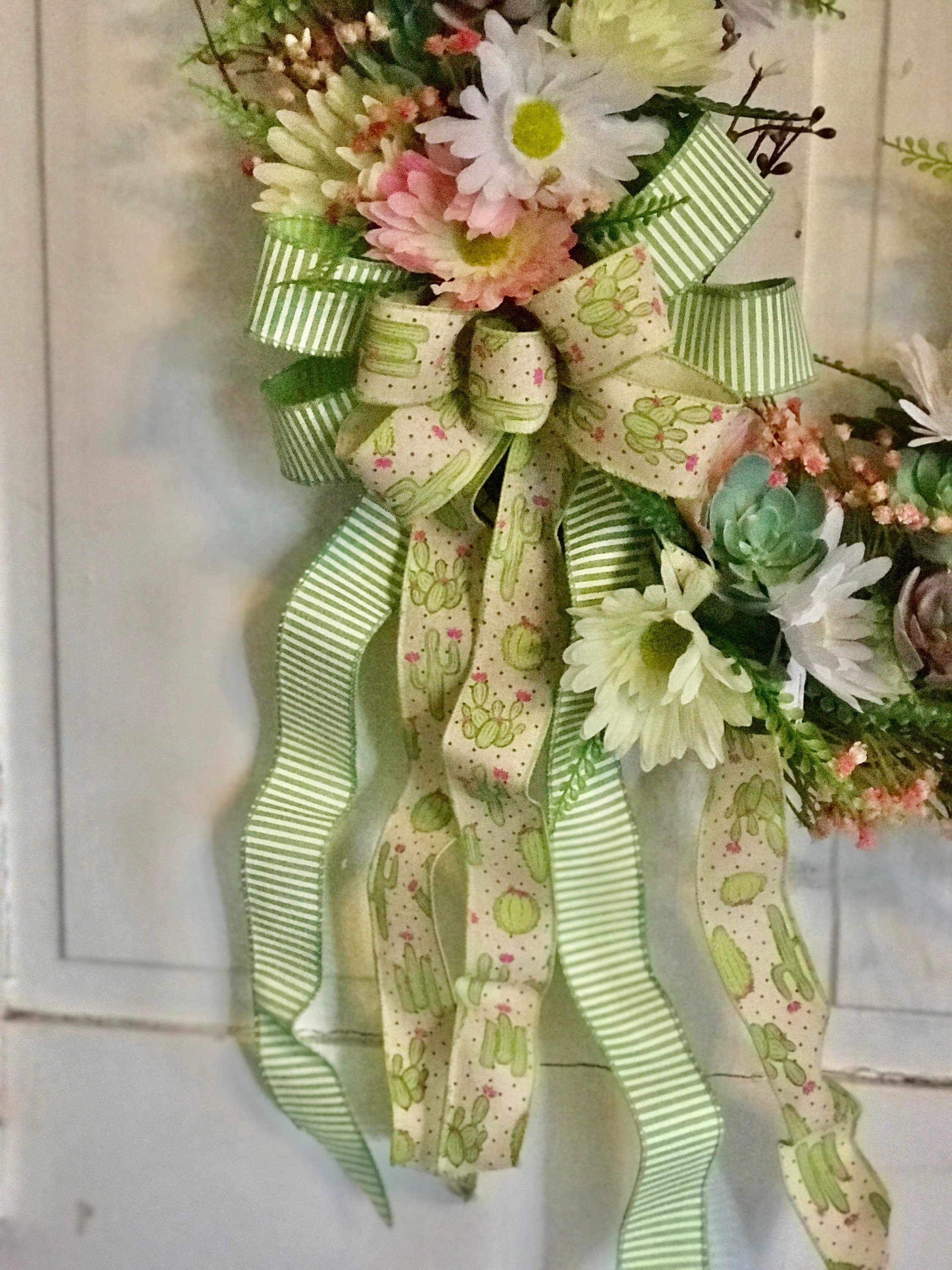 Grapevine Succulent Cactus Wreath