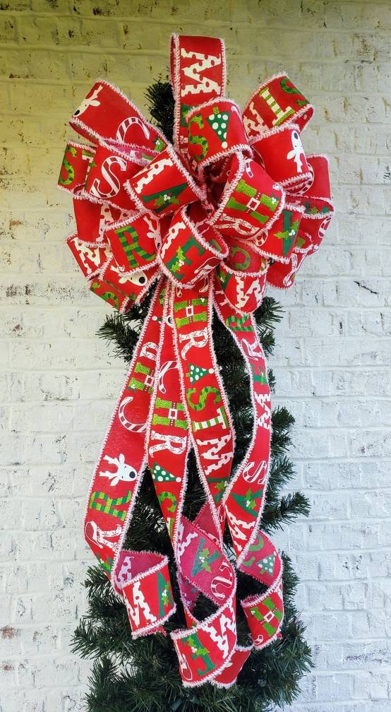 Christmas Tree Topper Bows