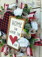 Home Is Where The Heart Is Valentine Mesh Wreath
