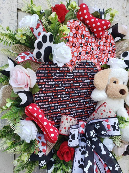 Dog Valentine Wreath