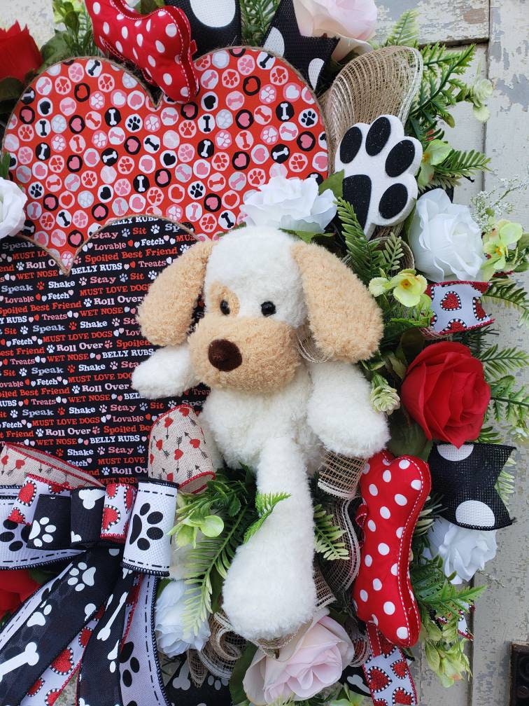 Dog Valentine Wreath