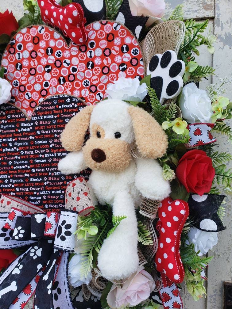 Large Dog Lover/Valentine Wreath