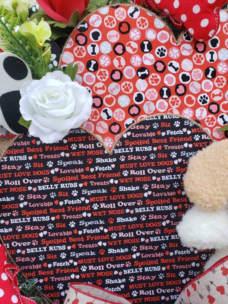 Large Dog Lover/Valentine Wreath