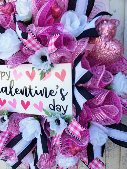 Pink Valentine's Day Wreath