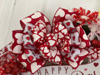 Valentine Leopard Gnome Grapevine Wreath