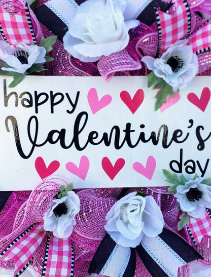 Pink Valentine's Day Wreath