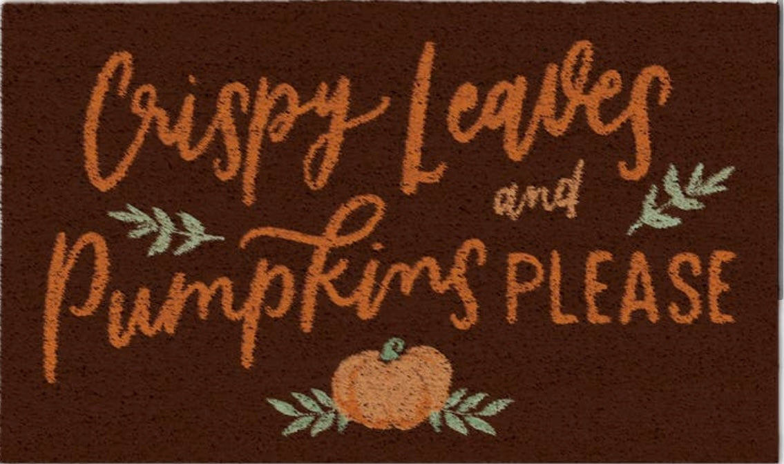 Leaves & Pumpkins Please Doormat