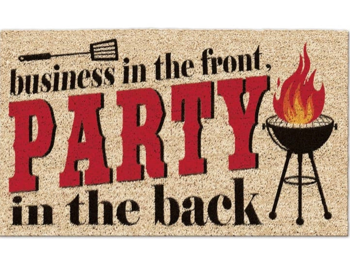 Party In Back BBQ Doormat
