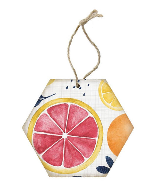 Fruit Grapefruit - Honeycomb Ornaments