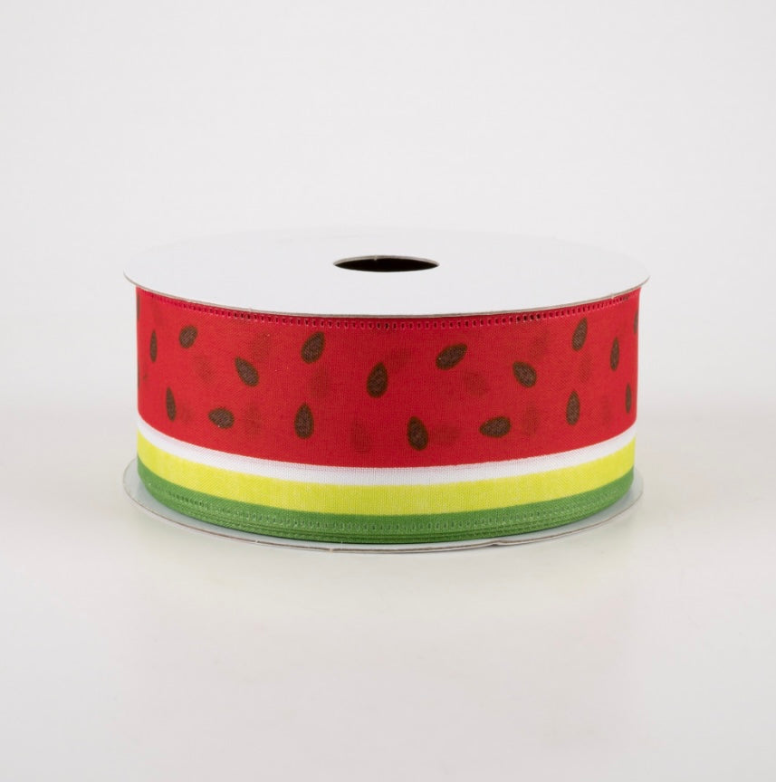 Watermelon Slice Satin Stripe Ribbon
