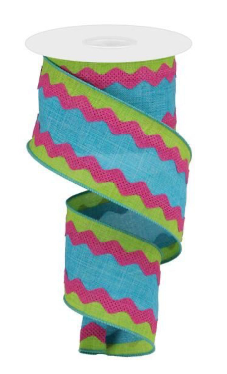 Wired Lime/Turquoise/Fuscia Ricrac Ribbon