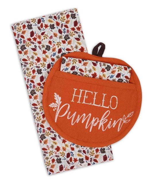 Hello Pumpkin Potholder Gift Set