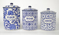 Blue and White Canister Set