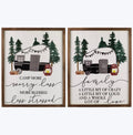 Wood Framed Camper Wall Sign