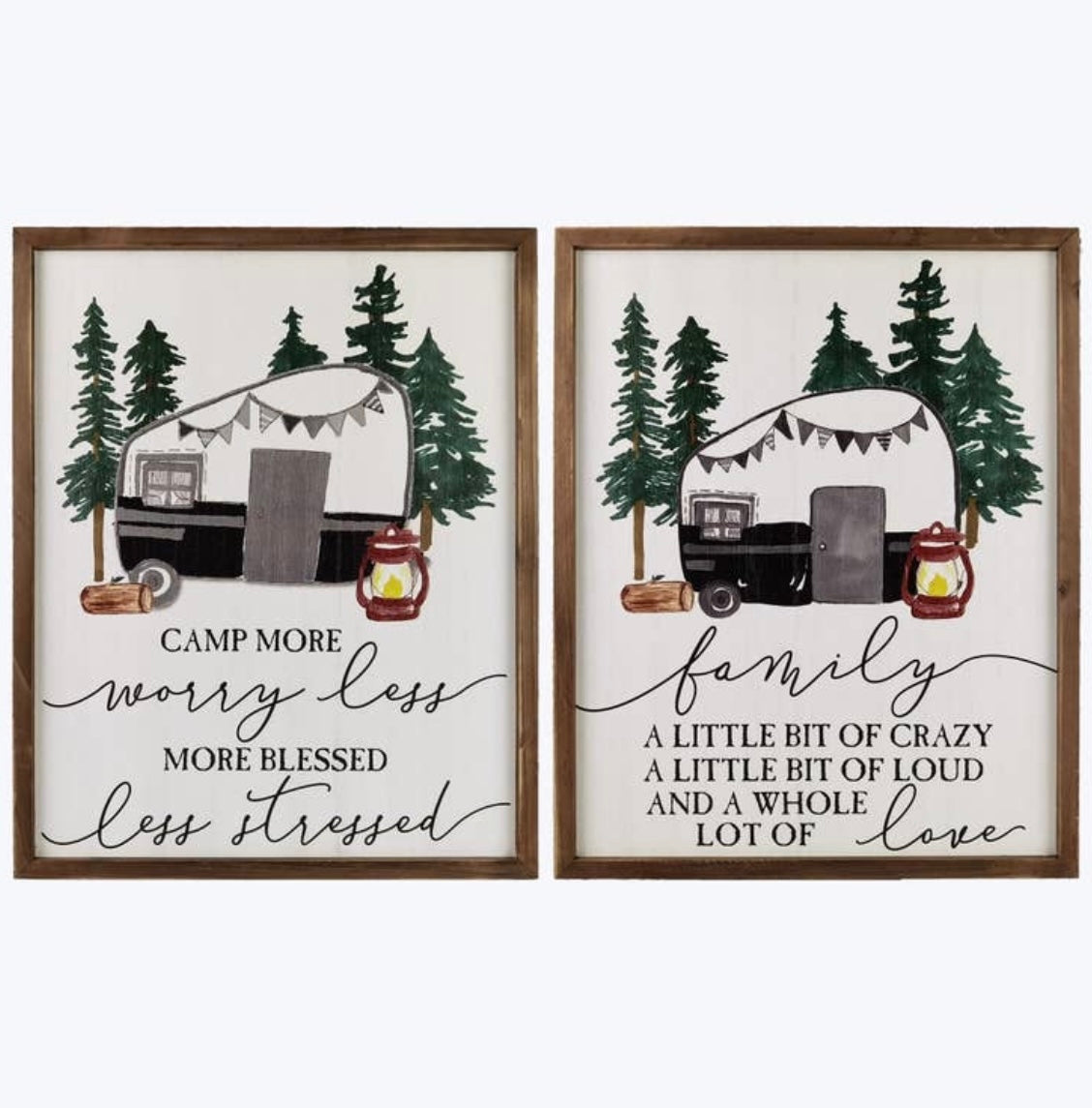 Wood Framed Camper Wall Sign