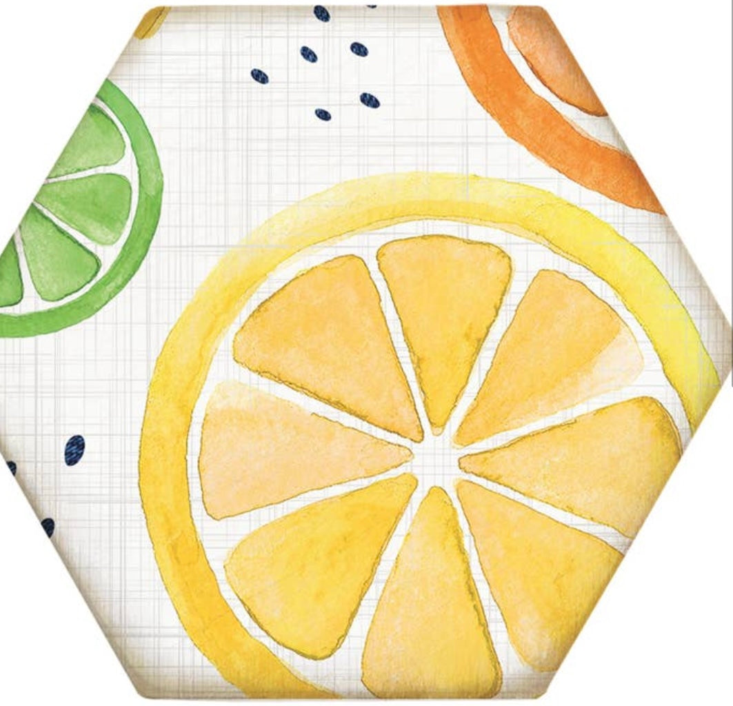 Fruit Lemon - Honeycomb Coasters