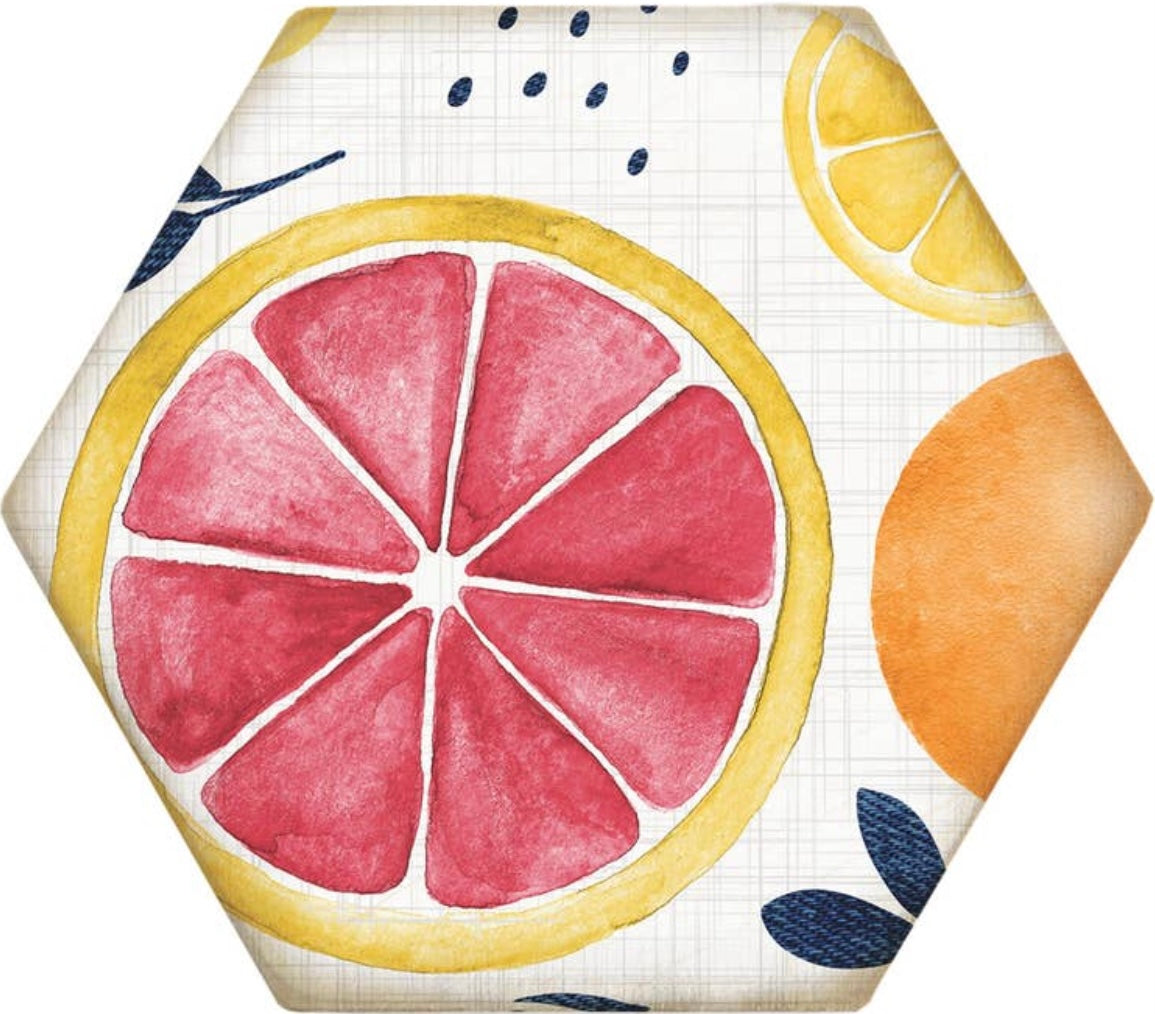 Fruit Grapefruit - Honeycomb Coasters